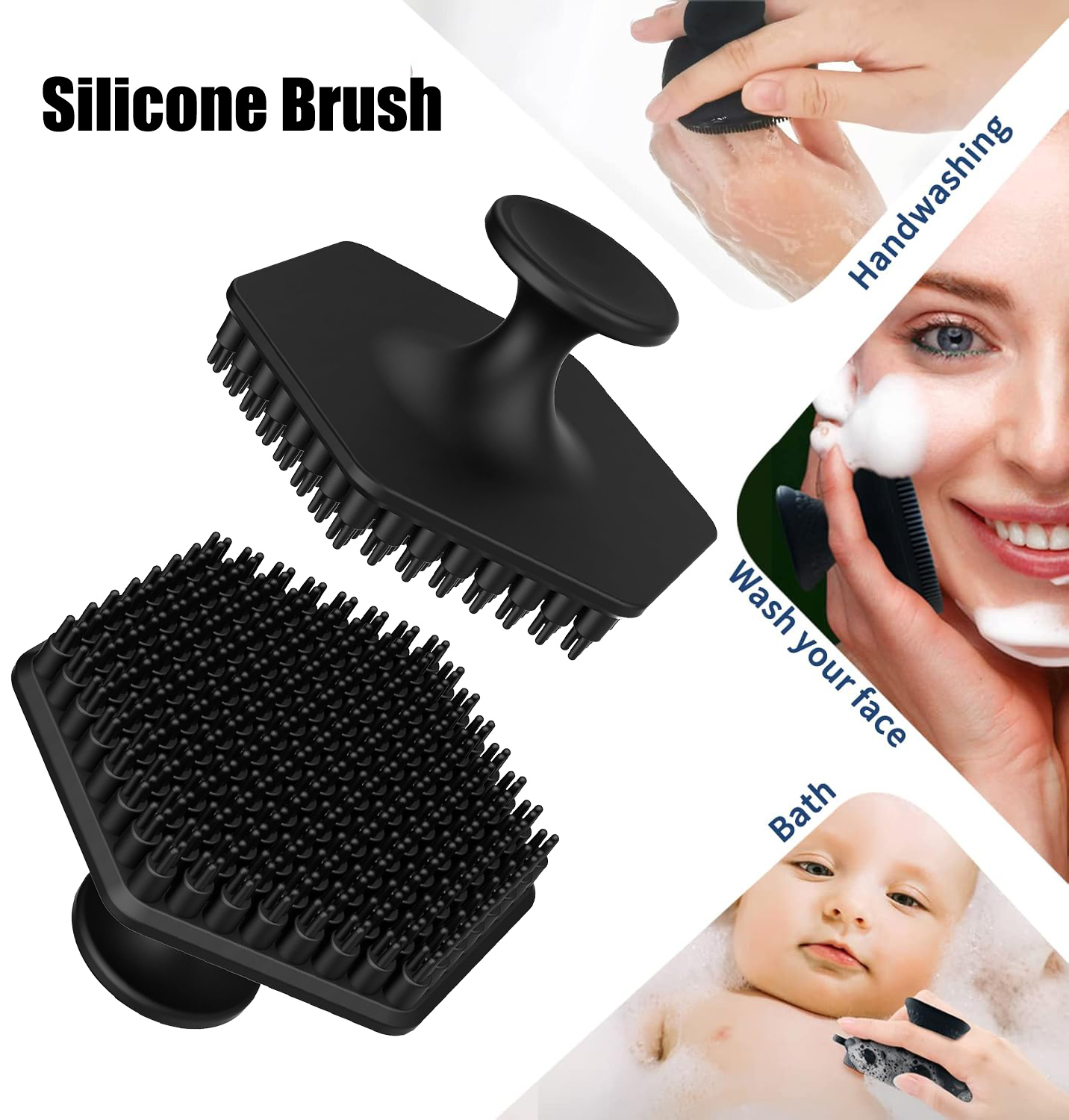 Silicone Face Scrubber Electric - Escova de Limpeza Facial de Silicone