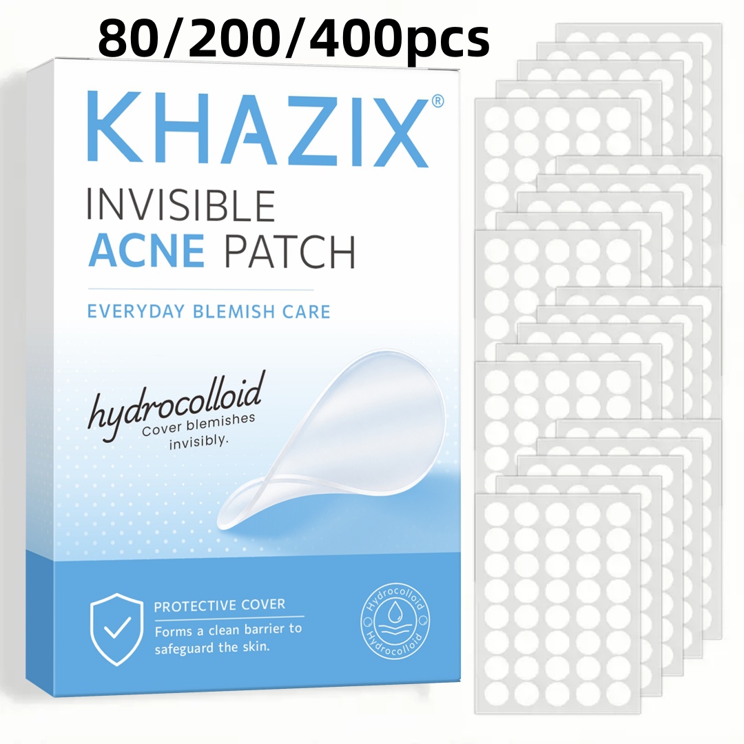 Hydrocolloid Pimple Patch - KHAZIX 80/200/400PCS Adesivos Hidrocoloides para Espinhas,