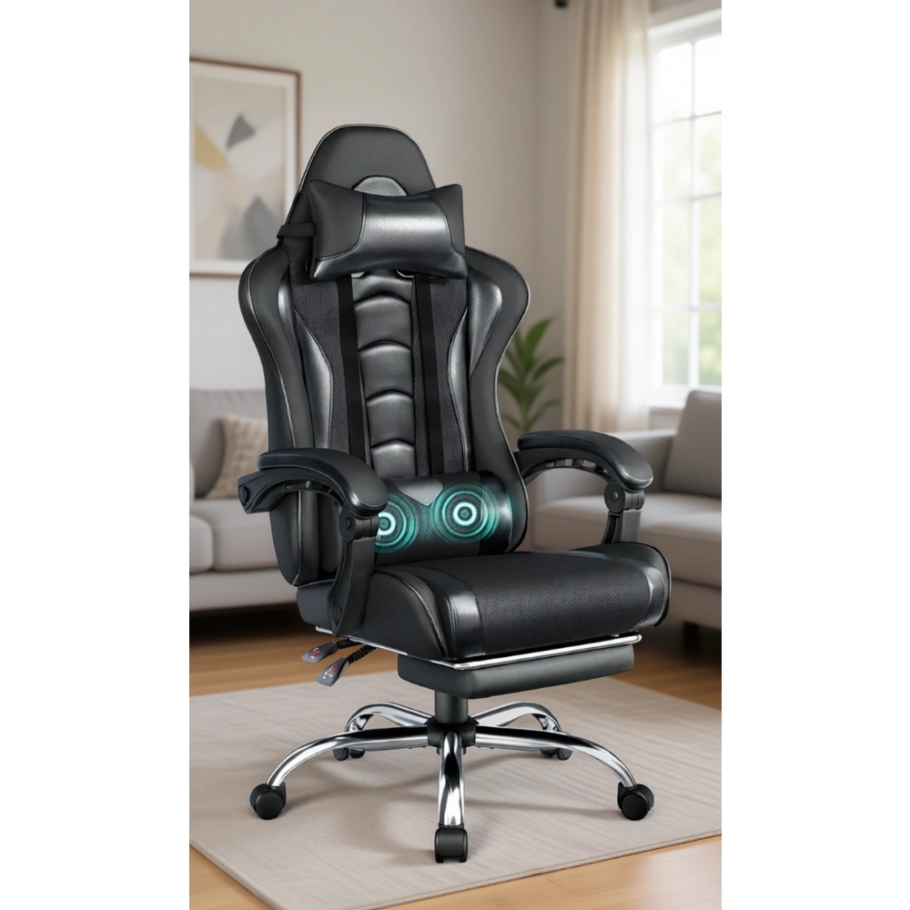 Massage - Cadeira de jogos confortável em couro
