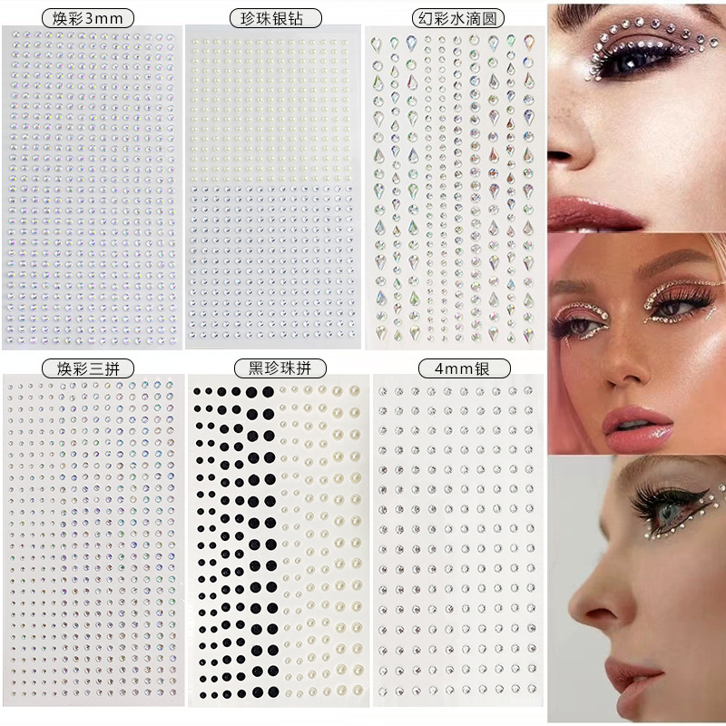 Nail Art - Strass brancos 2mm 3mm 4mm, diamantes