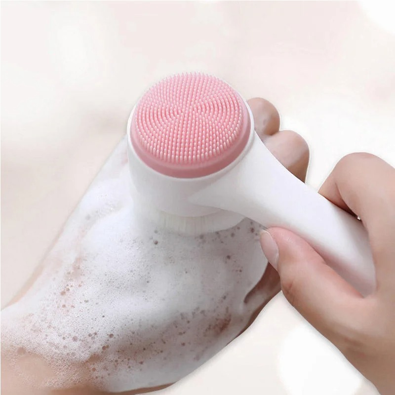 Silicone Face Scrubber Electric - Escova de Limpeza Facial Manual 3D