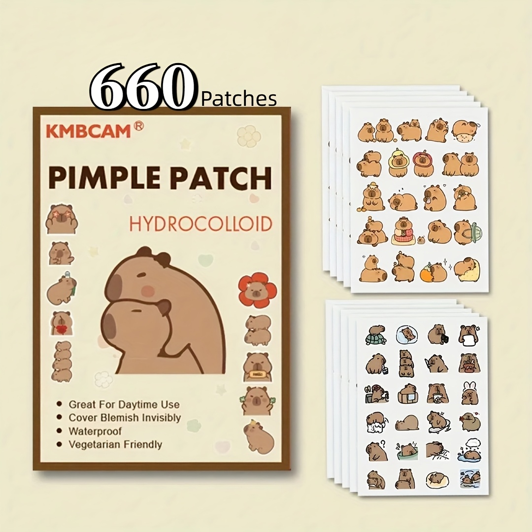 Skincare - Adesivos faciais em formato de capivara