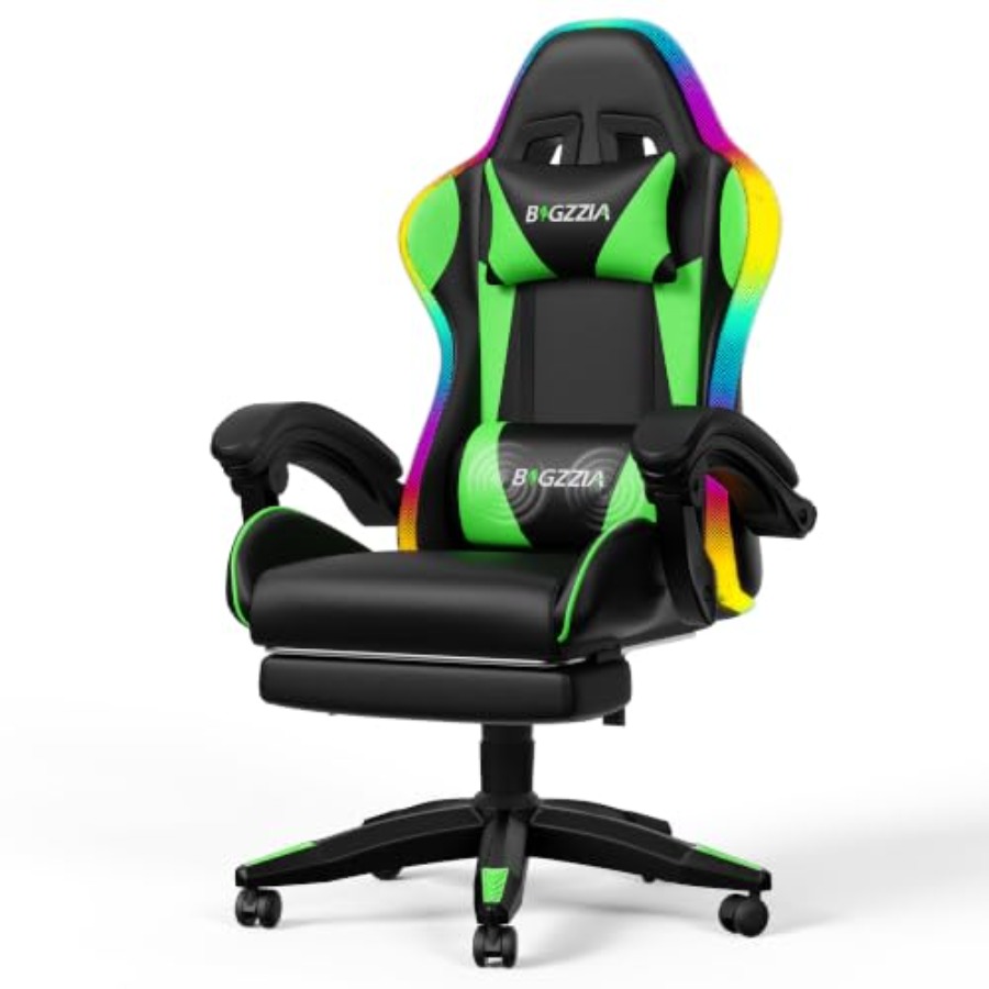 Massage - Cadeira gamer RGB com apoio para