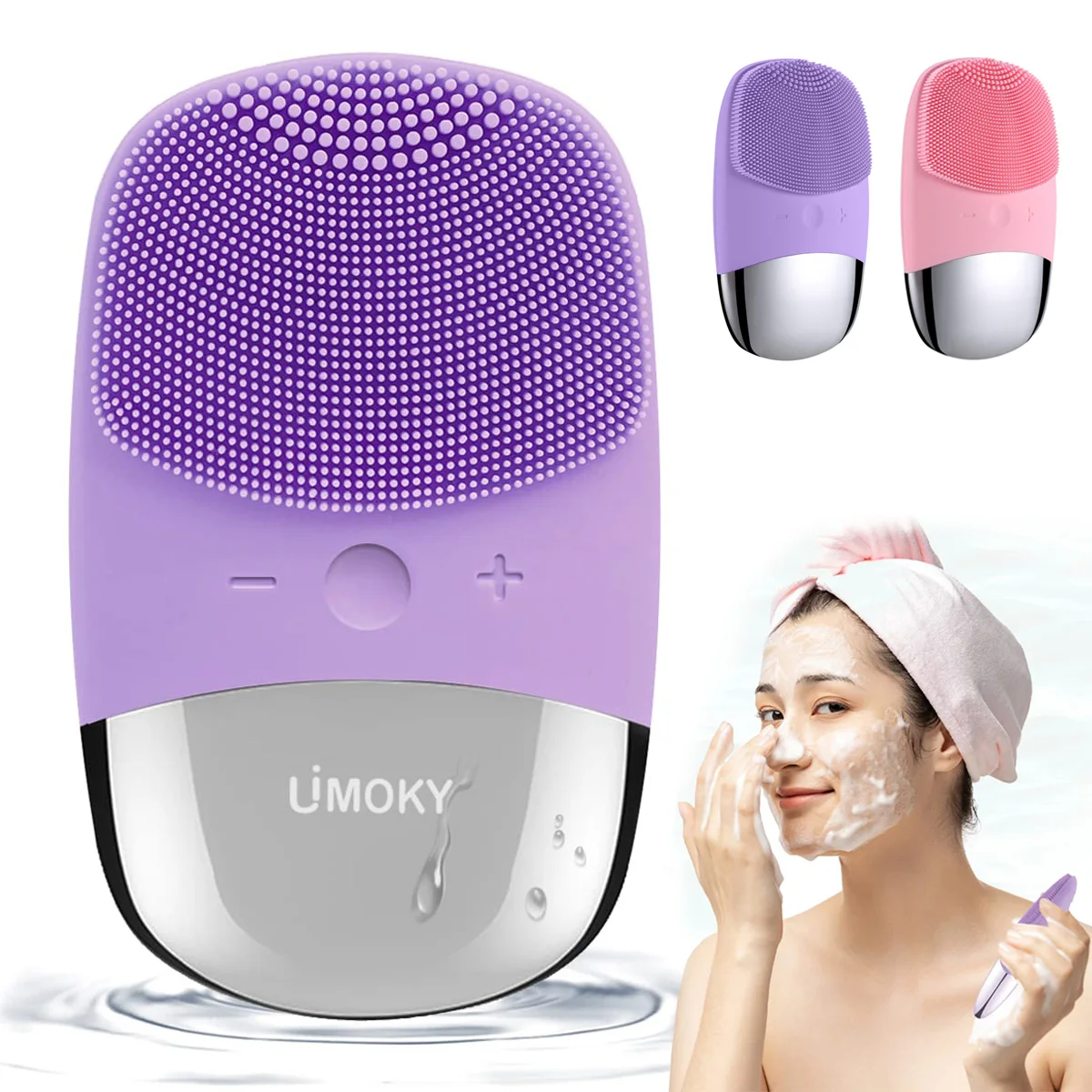 Silicone Face Scrubber Electric - Escova elétrica facial de limpeza de