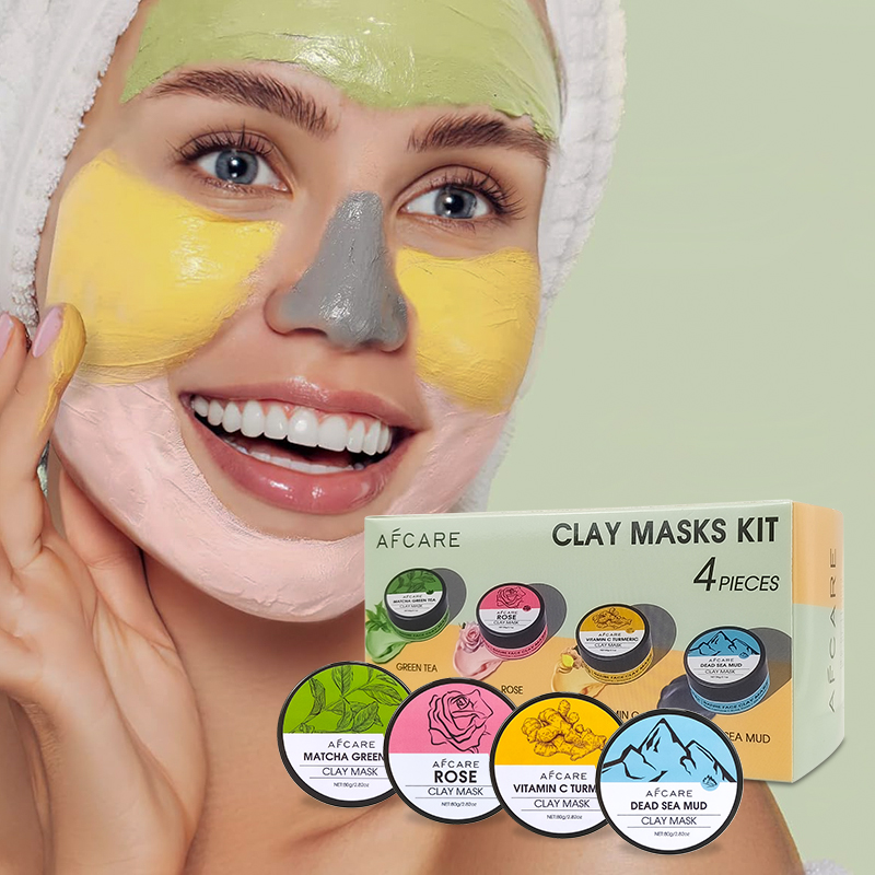 Green Tea Cleansing Clay Mask - Conjunto de 4 Máscaras Faciais com