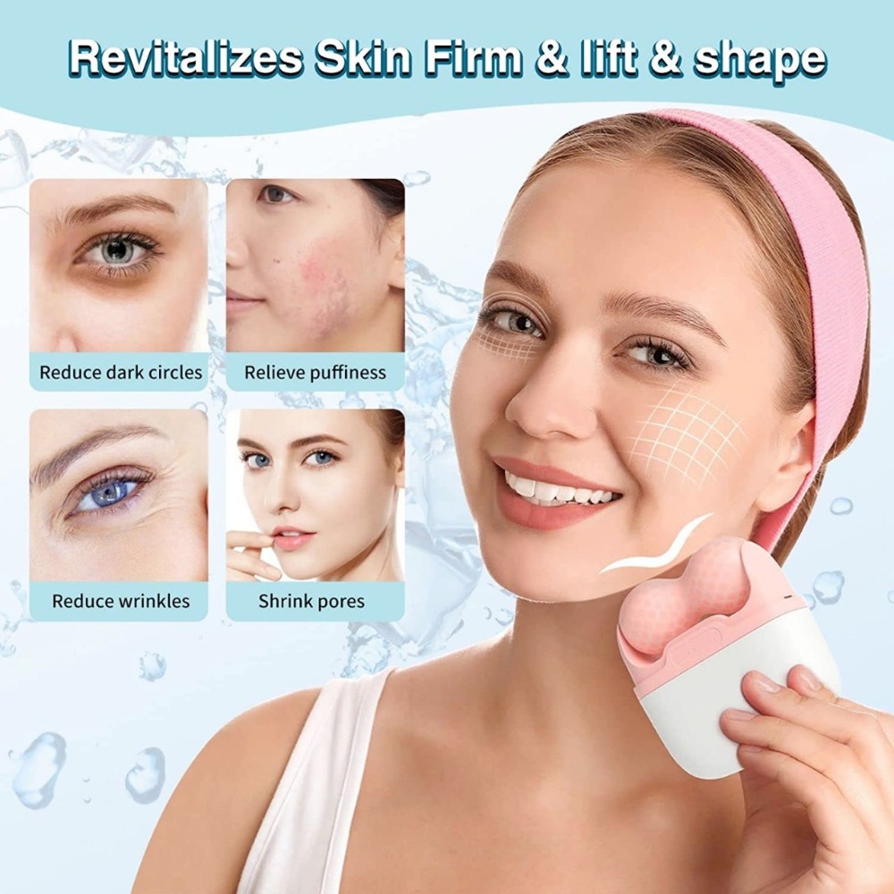 Face Ice Roller Puffiness - Rolo de Gelo de Dupla Cabeça