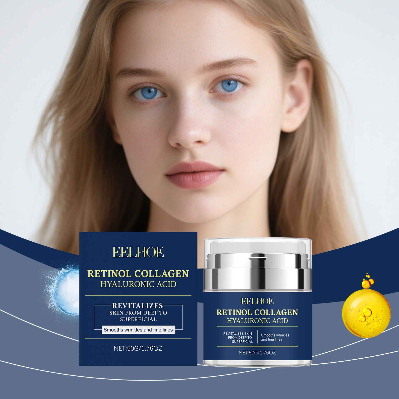 Retinol Anti Wrinkle Cream - Eelhoe retinol colágeno creme removedor de