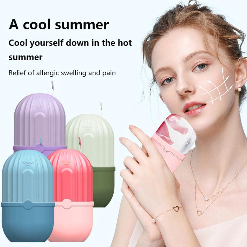 Face Ice Roller Puffiness - Rolo de Gelo de Silicone para