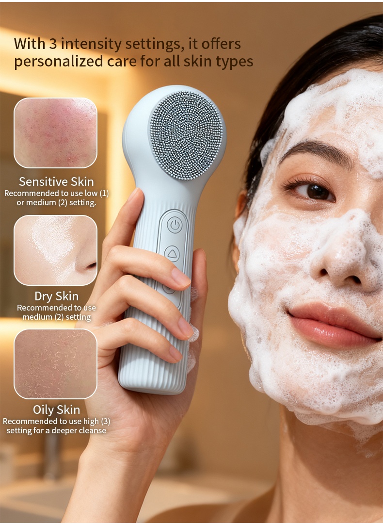 Escova de Limpeza Facial de Si - Silicone Face Scrubber Electric avaliação e preço
