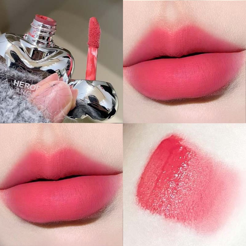 Batom fosco sedoso coração pês - Matte Velvet Lip Tint Long Lasting avaliação e preço
