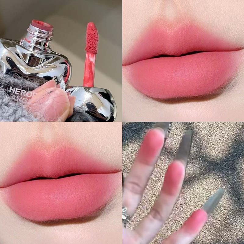 Batom fosco sedoso coração pês - Matte Velvet Lip Tint Long Lasting avaliação e preço