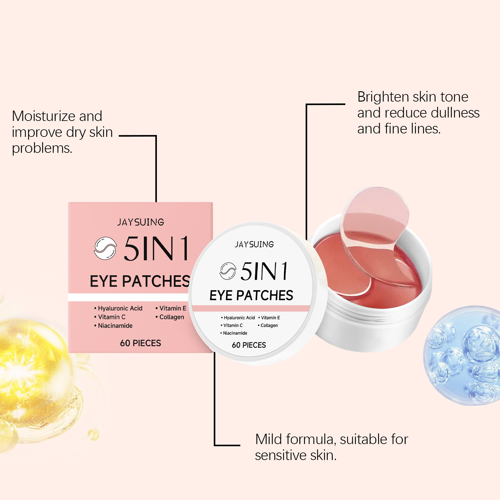 JAYSUING Conjunto de 60 Máscar - Collagen Under Eye Patches avaliação e preço