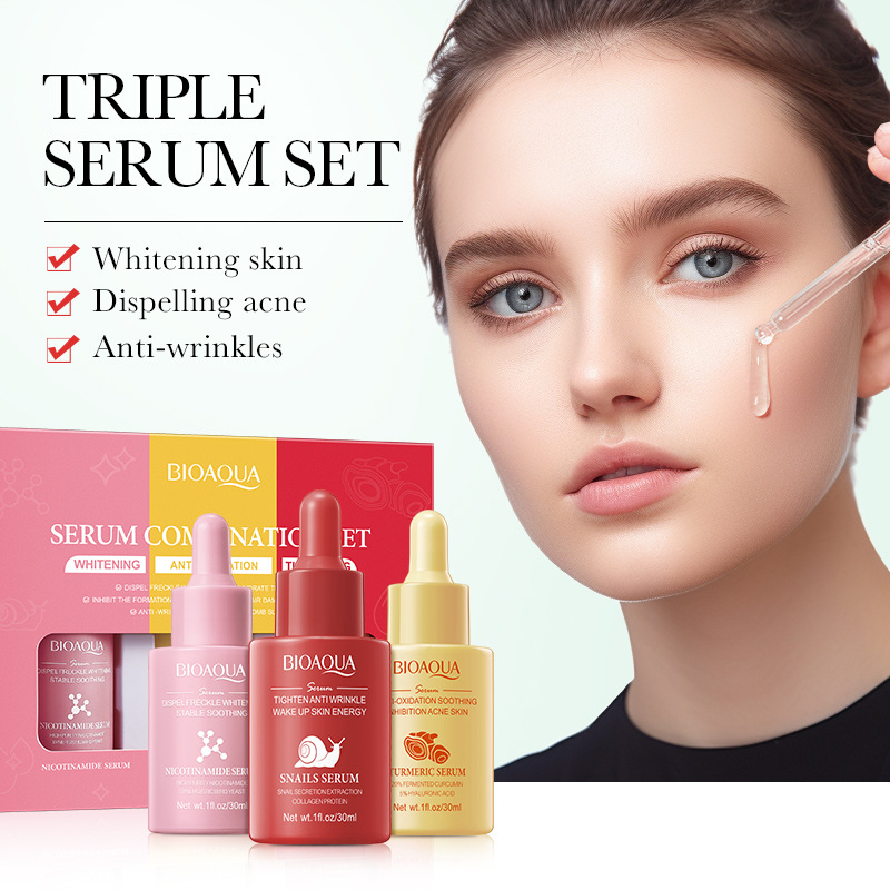 3 pçs/set BIOAQUA Vitamina C R - Hyaluronic Acid Facial Serum avaliação e preço