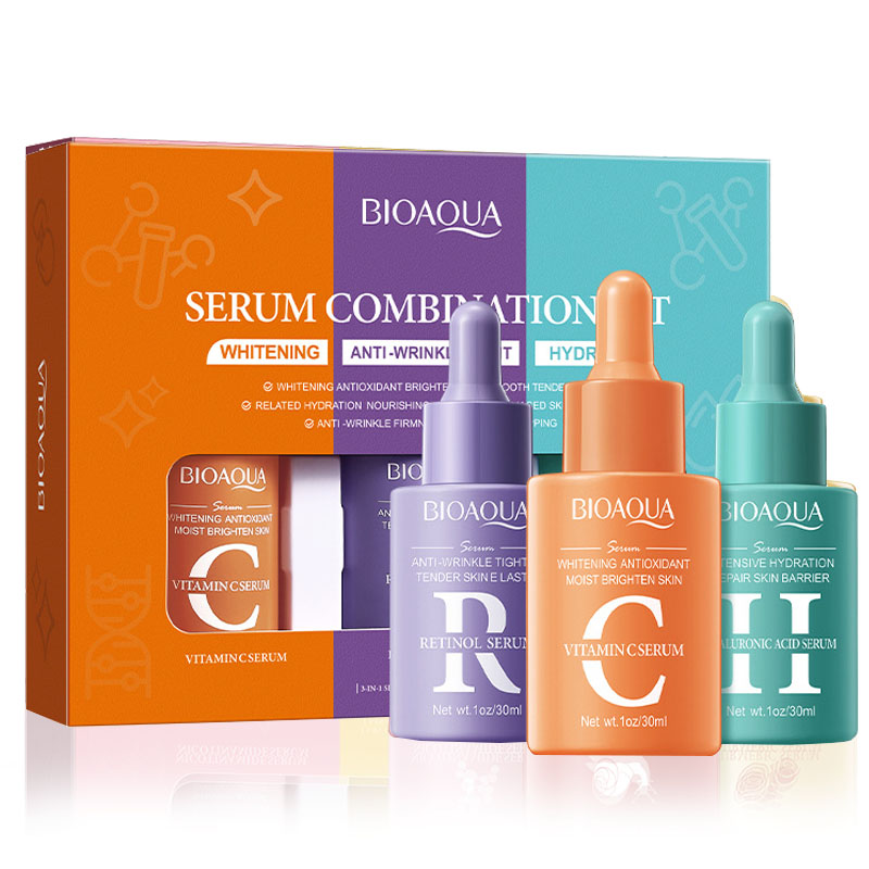 3 pçs/set BIOAQUA Vitamina C R - Hyaluronic Acid Facial Serum avaliação e preço