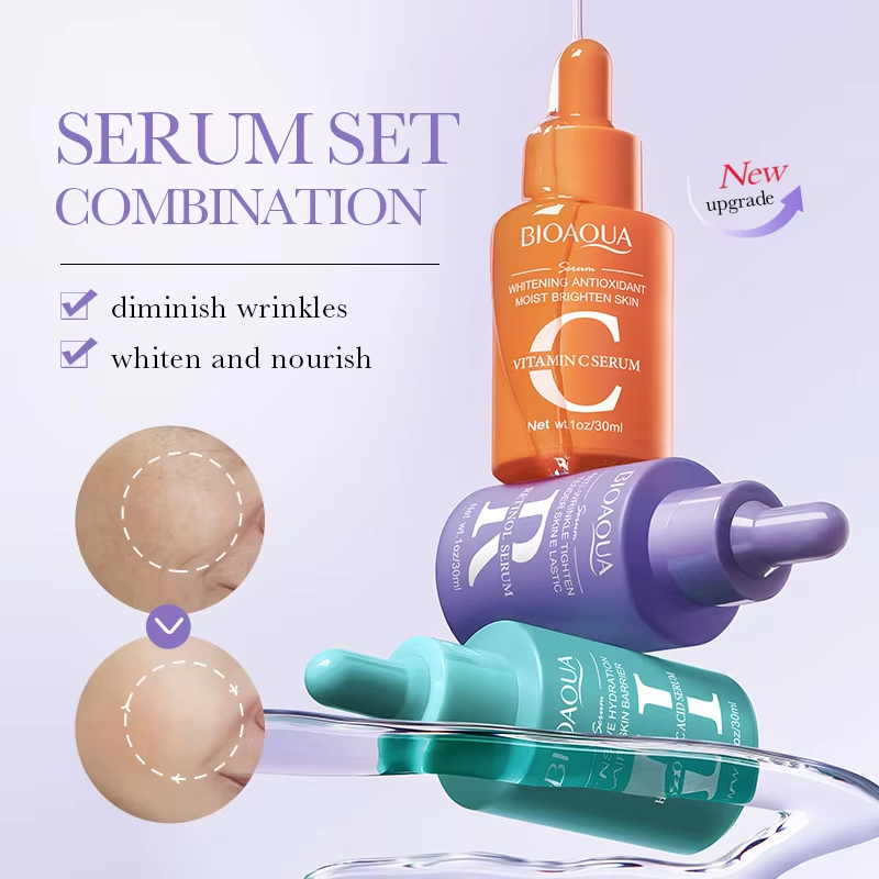 3 pçs/set BIOAQUA Vitamina C R - Hyaluronic Acid Facial Serum avaliação e preço
