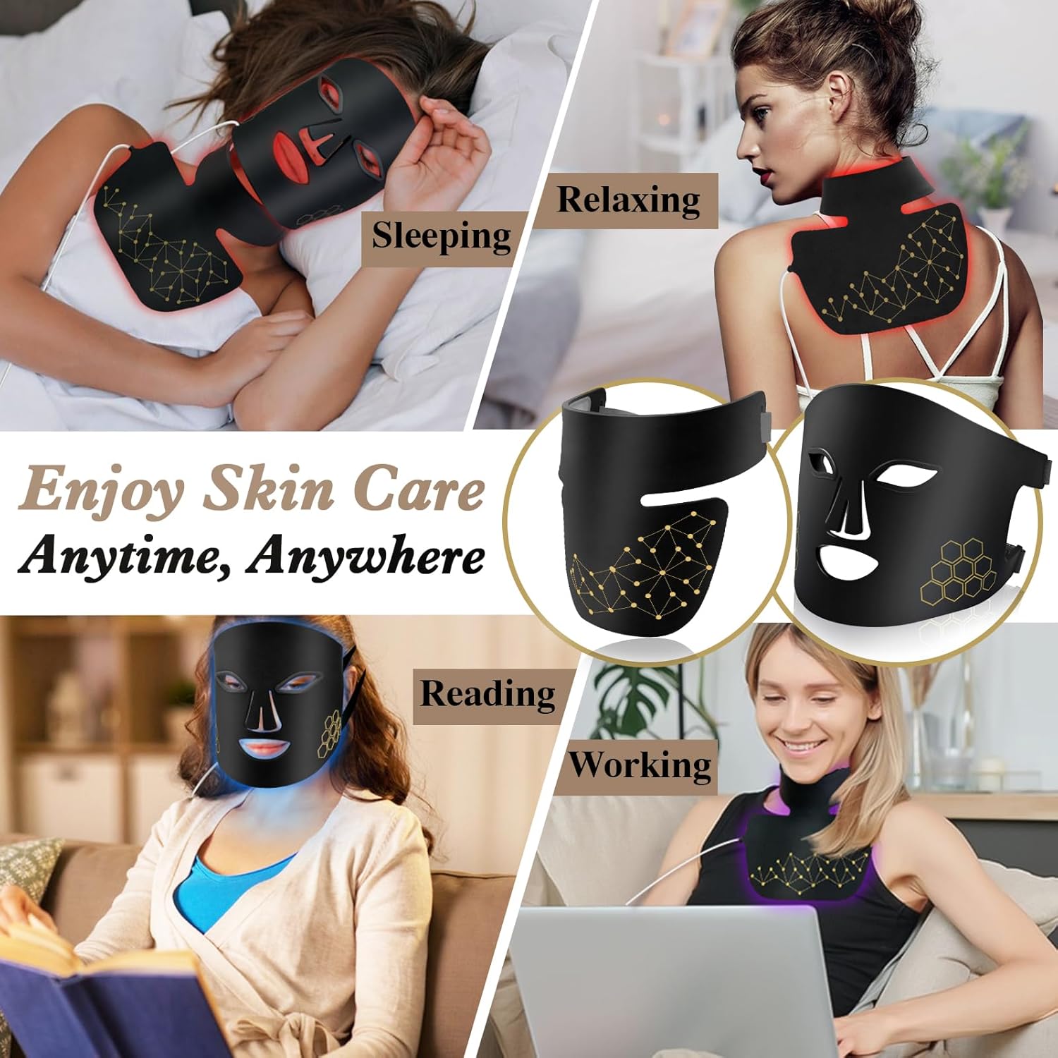 Máscara de Silicone LED 2 em 1 - Led Light Therapy Face Mask avaliação e preço