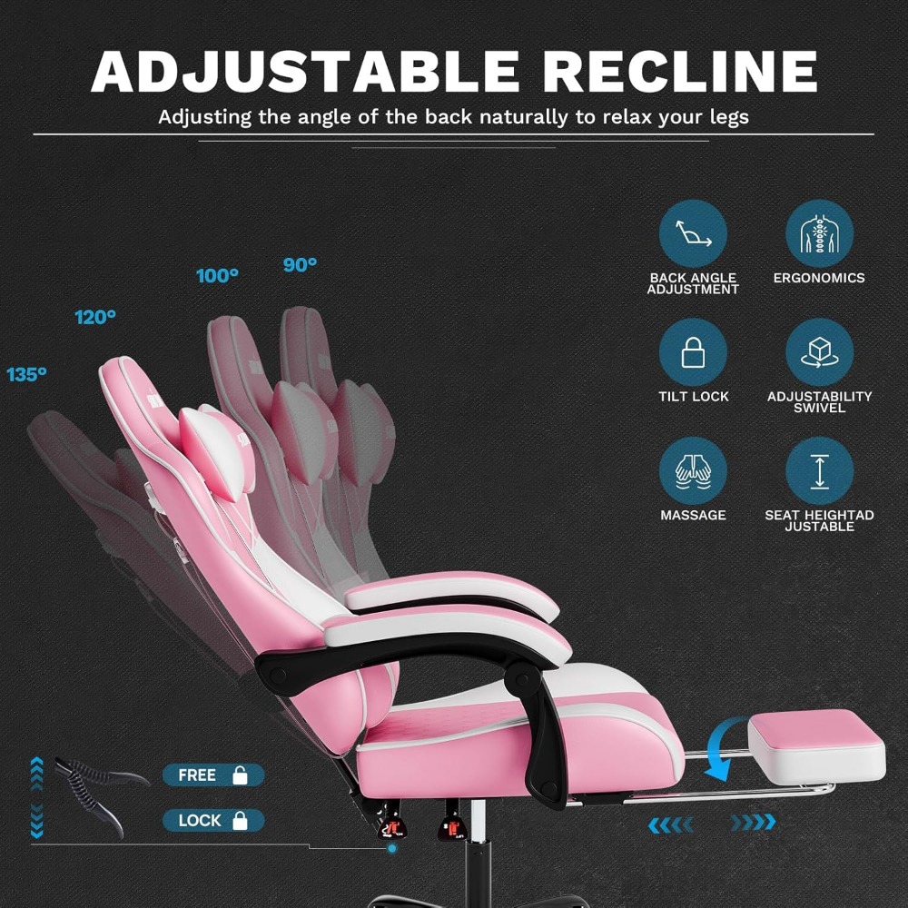 Cadeiras de Jogo Ergonômicas p - Massage avaliação e preço