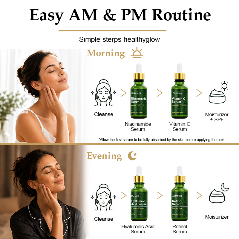 Conjunto de 4PCS de Sérum Faci - Niacinamide Pore Shrinking Essence avaliação e preço