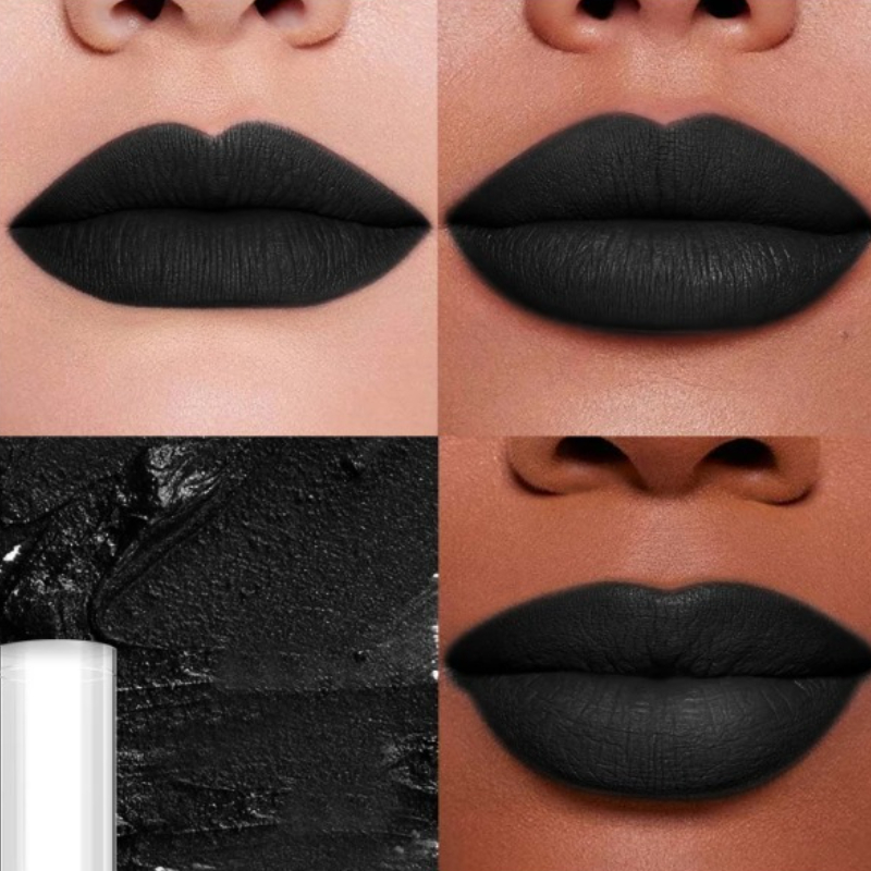 Batom líquido preto fosco punk - Matte Velvet Lip Tint Long Lasting avaliação e preço