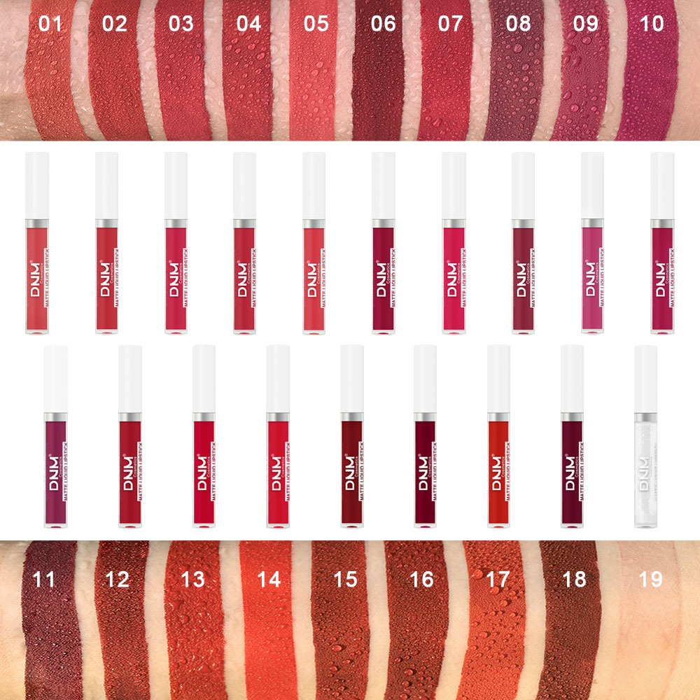 DNM 18 Cores Batom Líquido Mat - Matte Velvet Lip Tint Long Lasting avaliação e preço