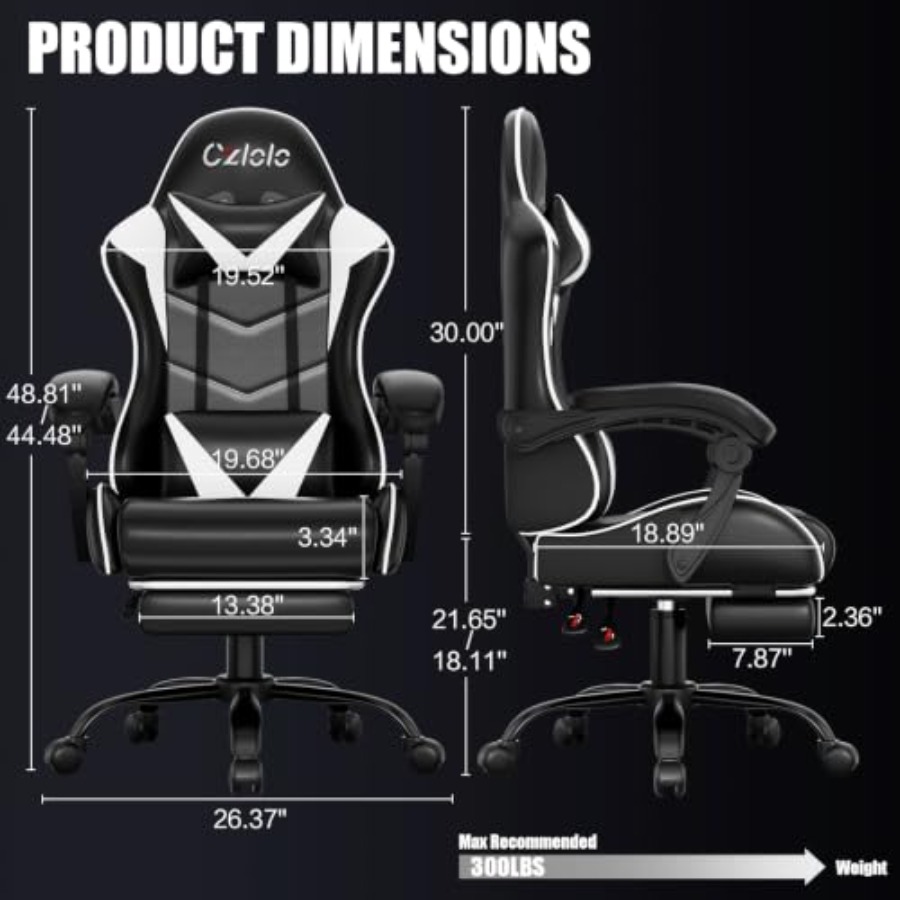 Cadeira Gamer com Apoio para o - Massage avaliação e preço