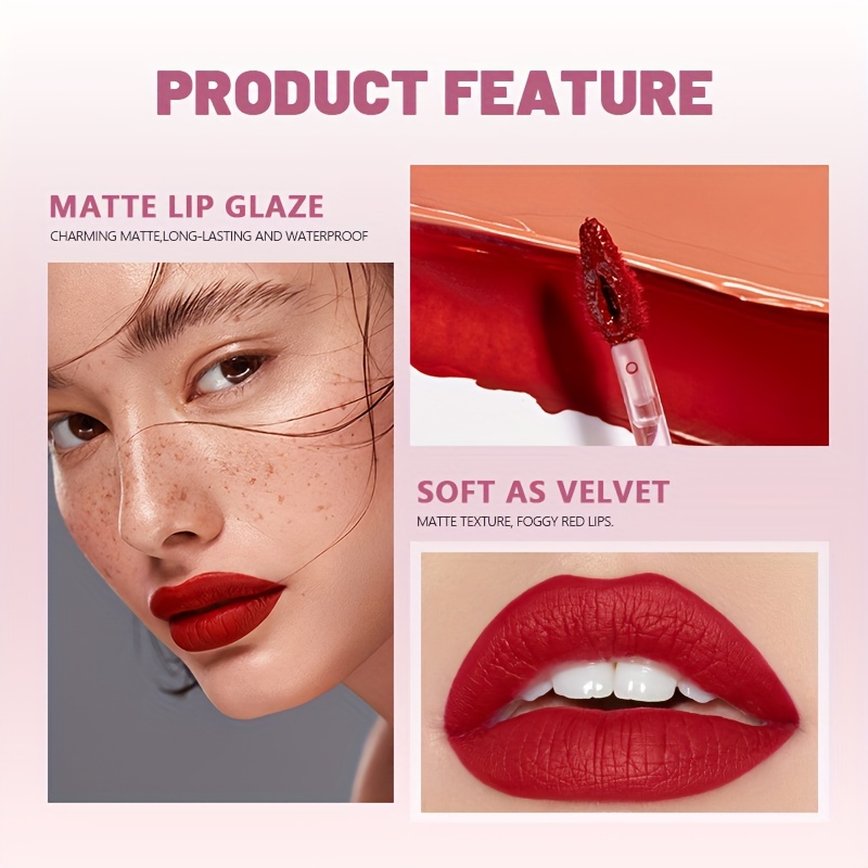 1 peça de matiz labial de velu - Matte Velvet Lip Tint Long Lasting avaliação e preço