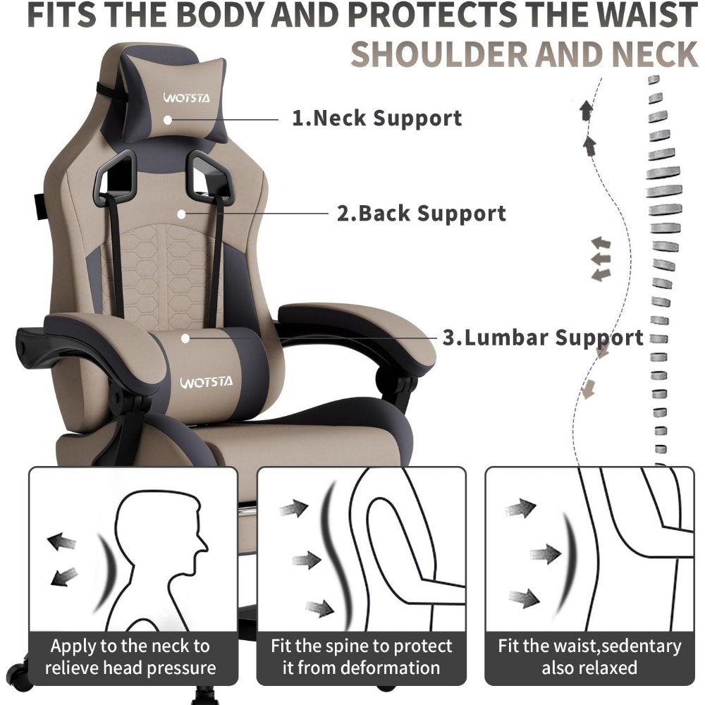 Cadeira de Jogos Ergonômica co - Massage avaliação e preço
