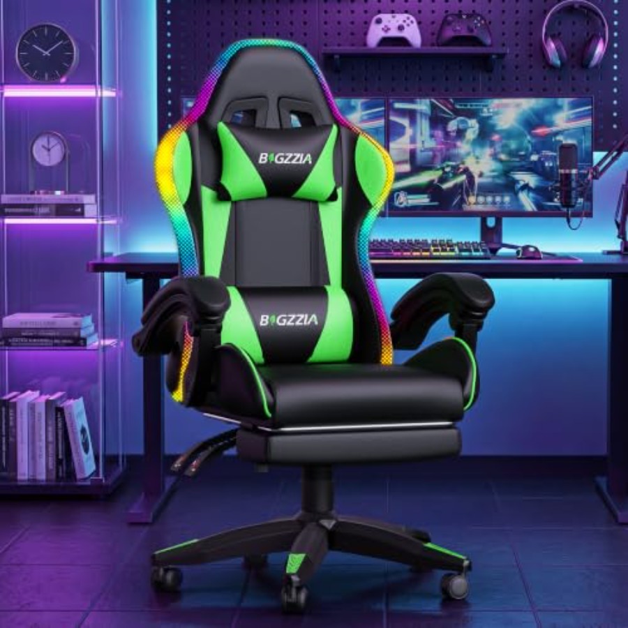 Cadeira gamer RGB com apoio pa - Massage avaliação e preço