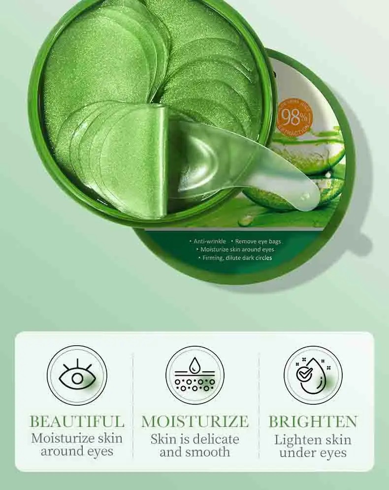 60 pçs aloe vera colágeno másc - Collagen Under Eye Patches avaliação e preço