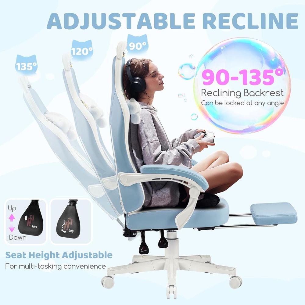 Cadeira de Jogos Ergonômica Az - Massage avaliação e preço