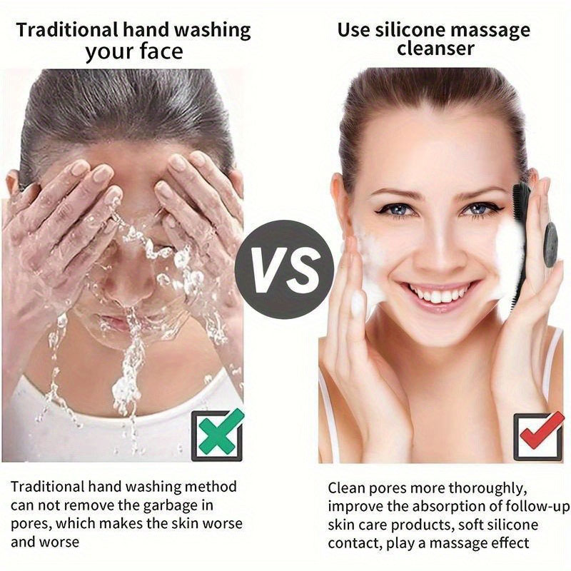 Escova de banho de silicone es - Silicone Face Scrubber Electric avaliação e preço