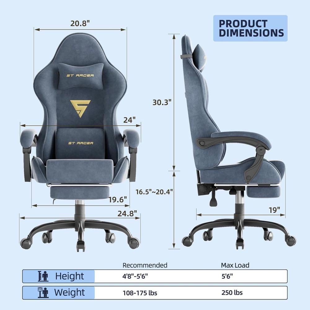 Cadeira Ergonômica para Jogos  - Massage avaliação e preço