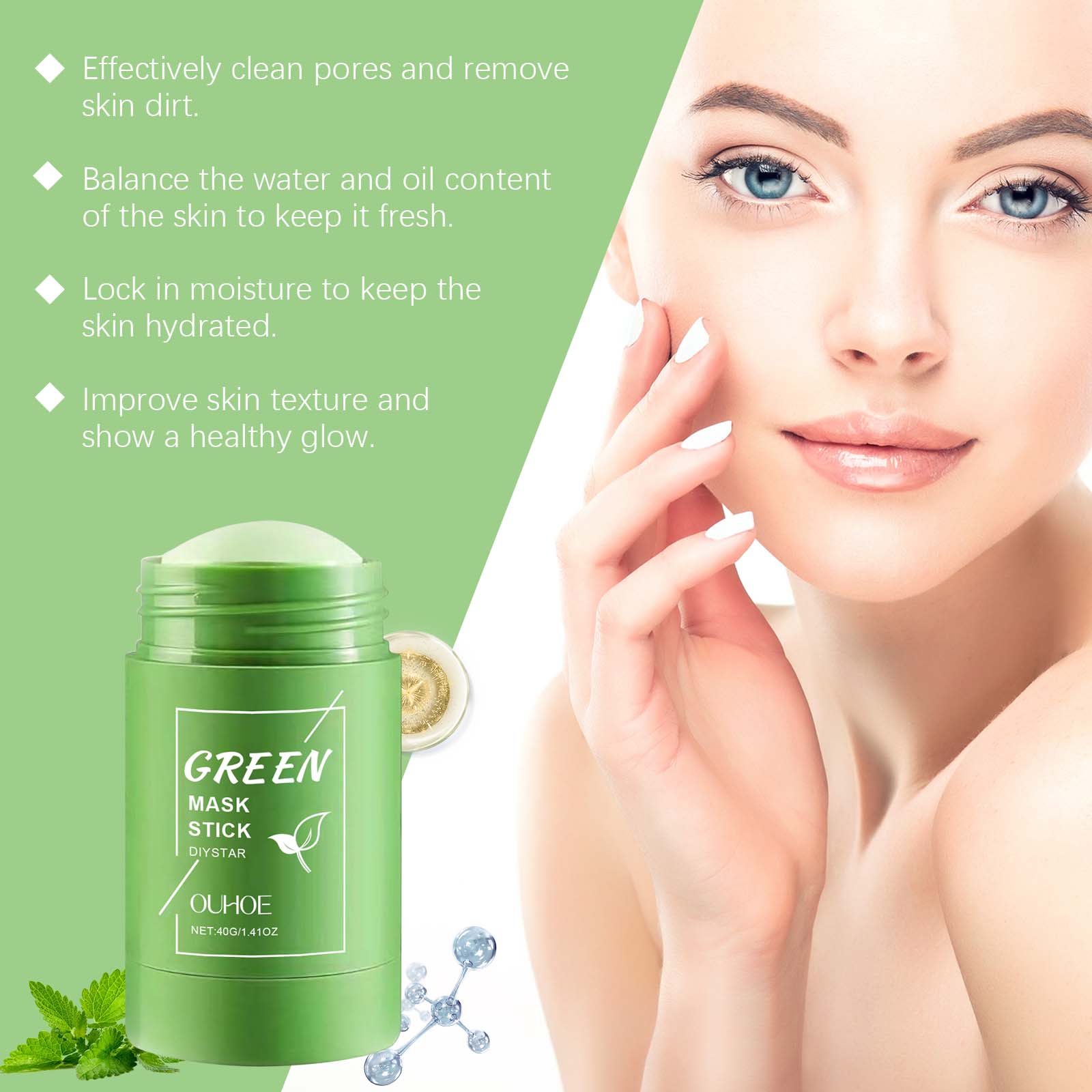 1~5 Unidades Bastão de Argila  - Green Tea Cleansing Clay Mask avaliação e preço