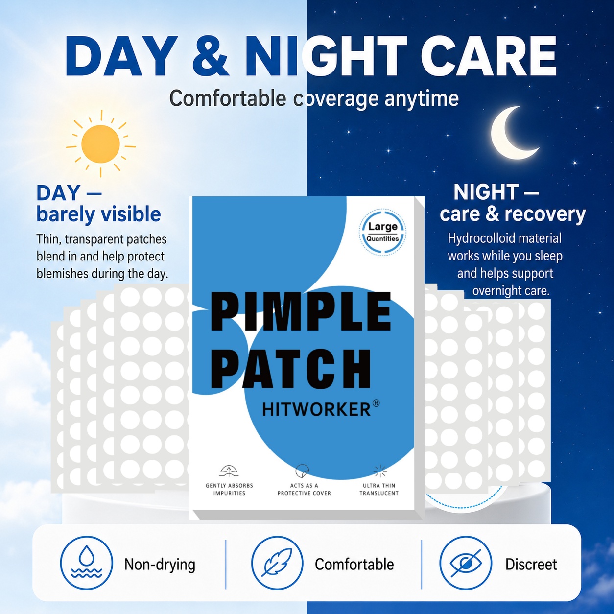 800 Adesivos Hidrocoloides par - Hydrocolloid Pimple Patch avaliação e preço