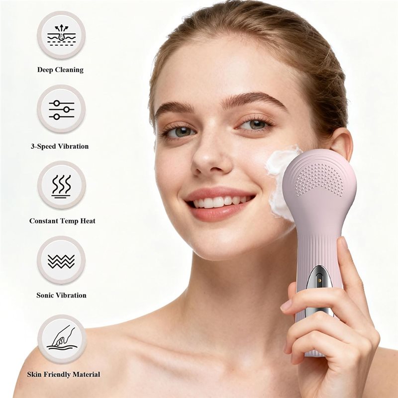 Escova de limpeza facial elétr - Silicone Face Scrubber Electric avaliação e preço